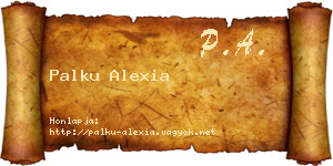 Palku Alexia névjegykártya